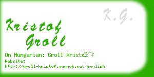 kristof groll business card